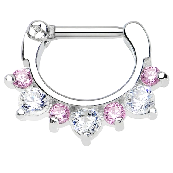 Septum Clicker (Pink&White) - Picture 1 of 5